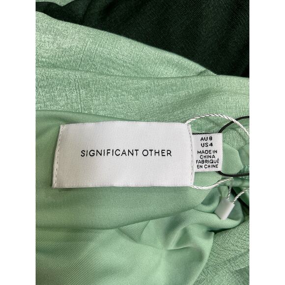 Significant Other 'Caitlin' Green Polyester Maxi Dress Size 4 - NWT - Picture 3 of 6
